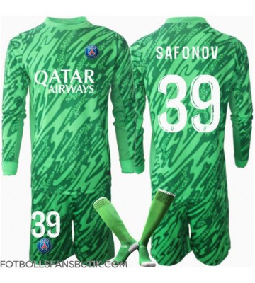 Paris Saint-Germain Matvei Safonov #39 Målvakt Replika Hemmatröja Barn 2024-25 Långärmad (+ Korta byxor)